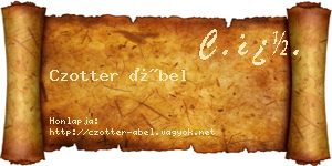 Czotter Ábel névjegykártya