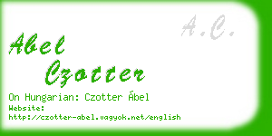 abel czotter business card