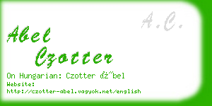 abel czotter business card